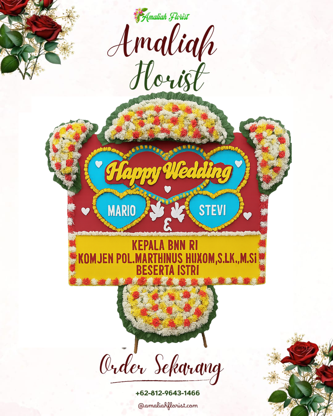 Papan Bunga Pernikahan Pinrang